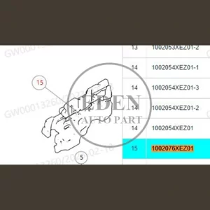 1002076XEZ01 HAVAL TANK 500 Left cylinder block sound insulation cover GWM HAVAL AUTO PARTS VEHICLE PARTS&ACCESSORIES