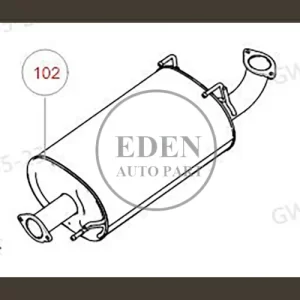 1201115XGW04A HAVAL TANK 500 Main muffler assembly GWM HAVAL AUTO PARTS VEHICLE PARTS&ACCESSORIES
