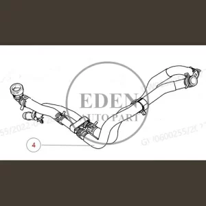 8101140XKV3AA HAVAL TANK 500 Warm air outlet pipe assembly GWM HAVAL AUTO PARTS VEHICLE PARTS&ACCESSORIES