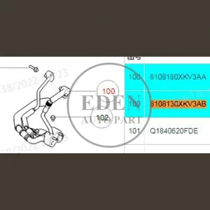 8108130XKV3AB HAVAL TANK 500 Air conditioning high and low pressure pipe assembly GWM HAVAL AUTO PARTS VEHICLE PARTS&ACCESSORIES