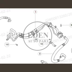 8108150XKV3AA HAVAL TANK 500 Air conditioning refrigerant pipeline assembly GWM HAVAL AUTO PARTS VEHICLE PARTS&ACCESSORIES